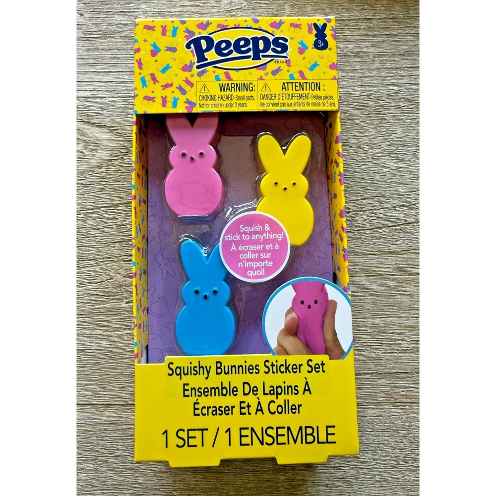 PEEPS Squishy Sticker Set Bunny Easter Slow Rise Toy NEW Sealed‼️EXPEDITED SHIP